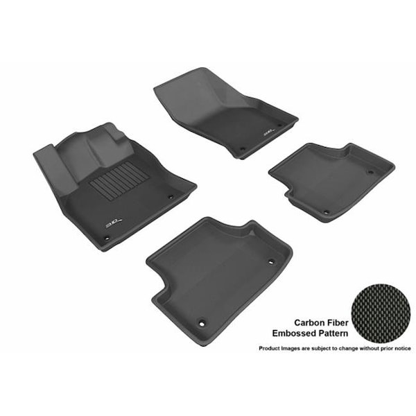 U-Ace, Inc U Ace L1AD03301509 3D Maxpider All 2 Row Custom Fit Kagu Black Floor Mat for 2015-2016 Audi A3-S3 Models L1AD03301509 - main